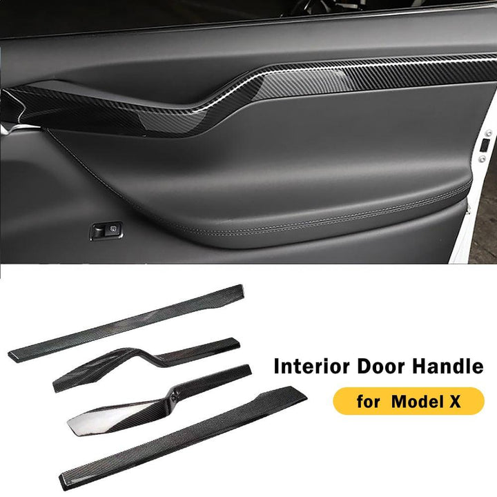 Interior Door Handle Carbon Fiber Conversion Kit For 2019-2021 Model X - Tlyard