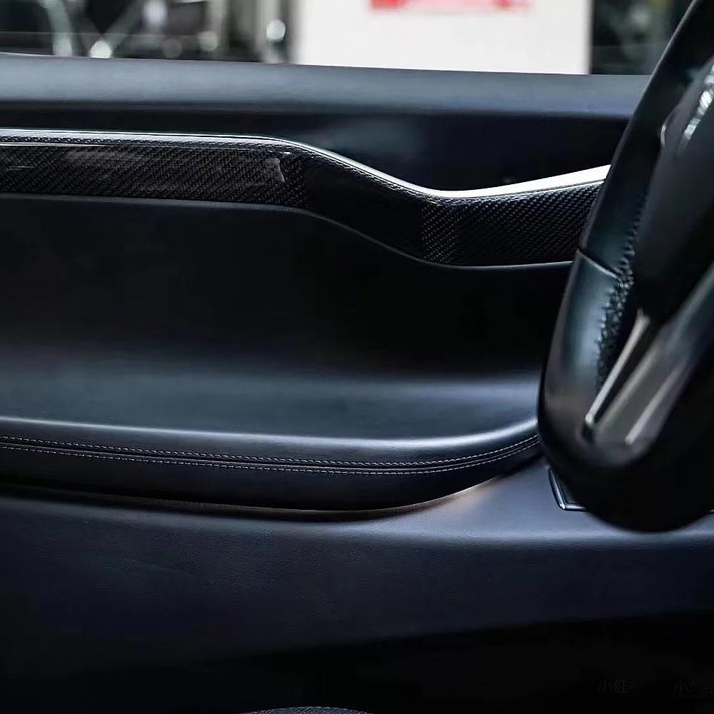 Interior Door Handle Carbon Fiber Conversion Kit For 2019-2021 Model X - Tlyard
