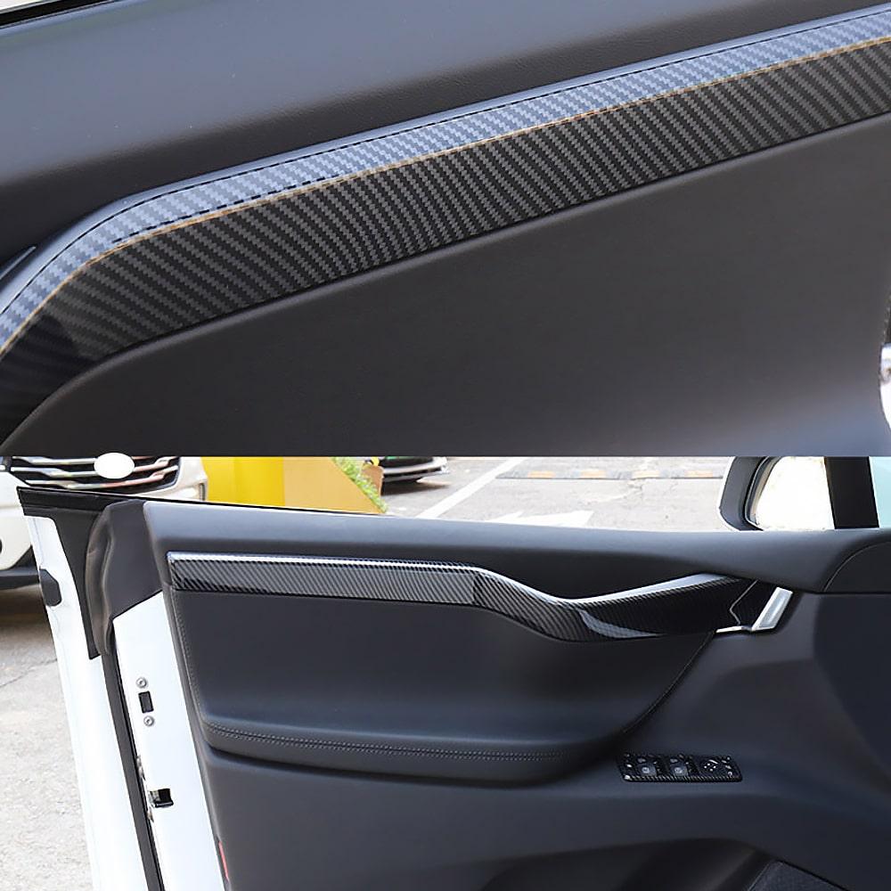 Interior Door Handle Carbon Fiber Conversion Kit For 2019-2021 Model X - Tlyard
