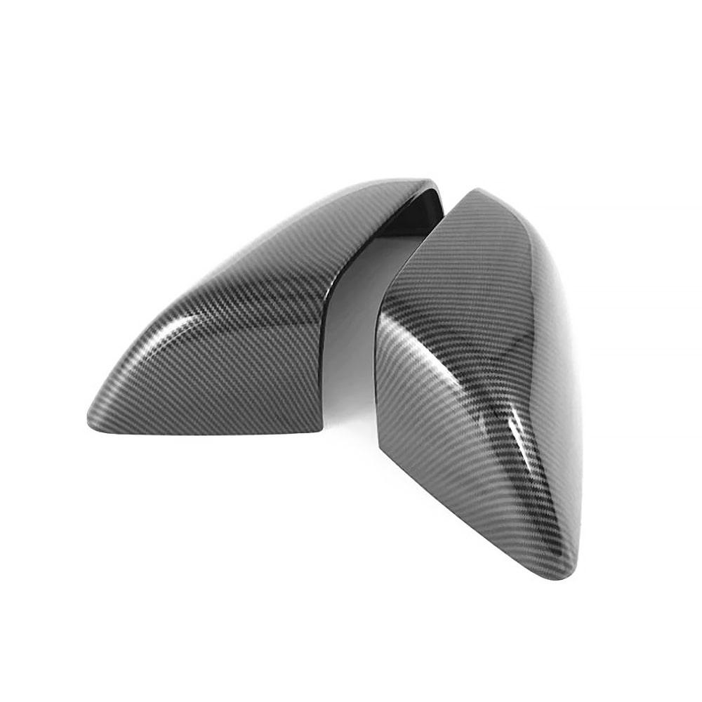 Plaid & LR Side View Real Molded Carbon Fiber Mirror Overlays For 2021+ Model S - Tlyard