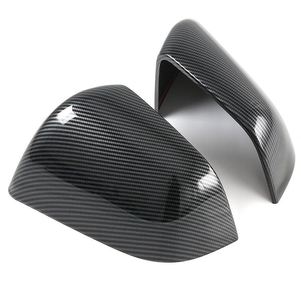 Plaid & LR Side View Real Molded Carbon Fiber Mirror Overlays For 2021+ Model S - Tlyard