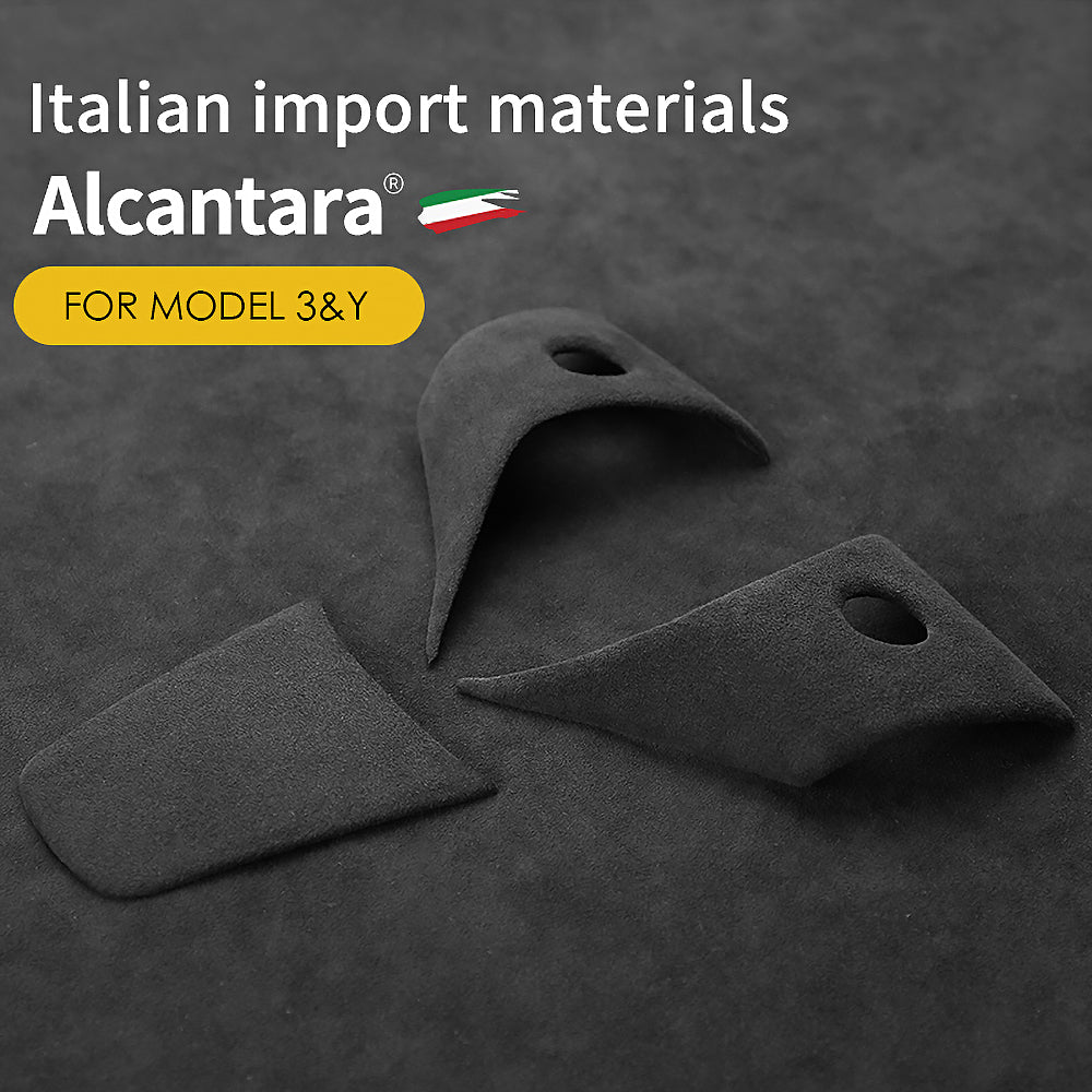 Alcantara Steering Wheel Cover Overlay For Tesla Model 3 & Y