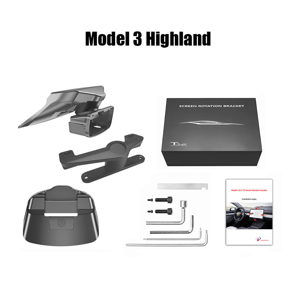 Uppgraderad 40&deg; Touch Screen Vridande Mount Kit Roterad Dashboard för modell 3/ Y