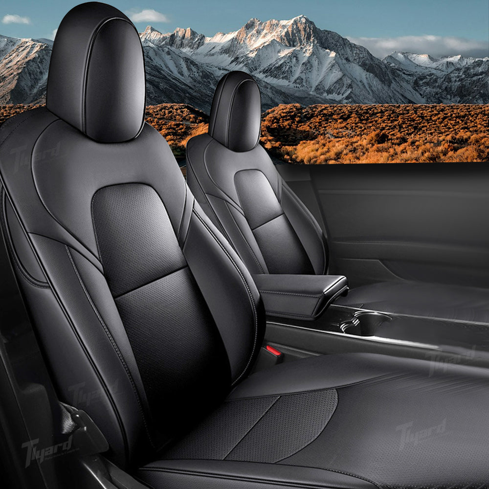 Nappa lederen stoelhoezen voor Tesla Model 3 &amp; Y 2017-2023 Highland