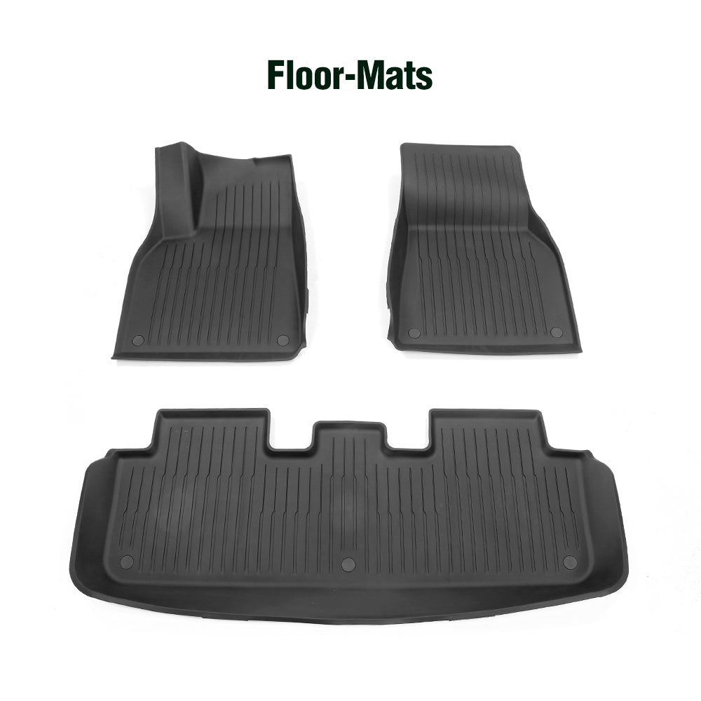 Tesla Model Y 3D Floor Mats Waterproof Frunk Trunk Full Set Mats