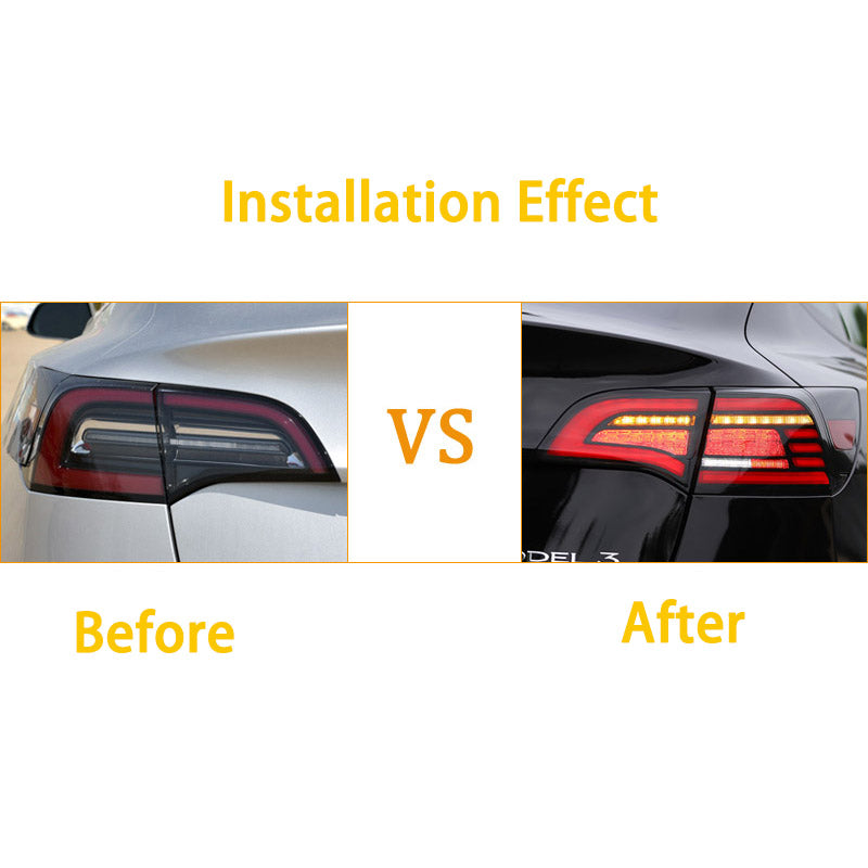 Dynamic Car LED Taillights Hawkeye Design For Tesla Model 3 & Y