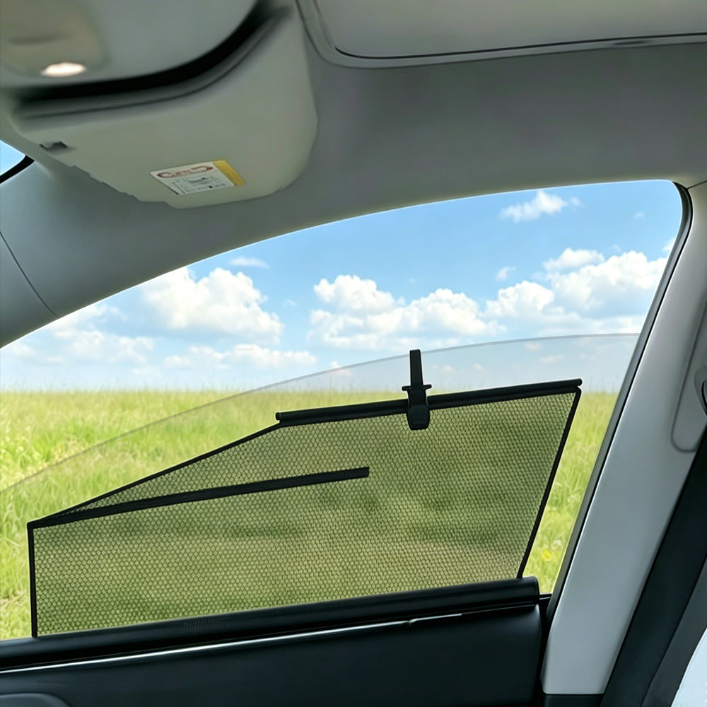 Retractable Side Window Privacy Sunshades for Tesla Model 3/Y/X/S Heat Insulation Curtains Set | Tlyard