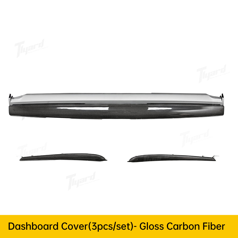 Model 3/Y Real Carbon Fiber Dashboard & Front Door Trim Panel Replacement Kit