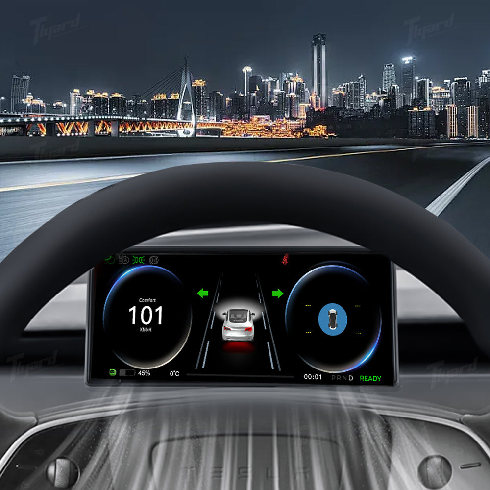 F9 9 pulgadas de instrumento del tacto del racimo CarPlay Android auto para el modelo 3 y Y