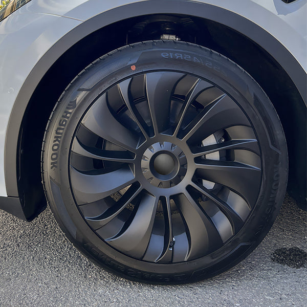 Tesla modell Y Uberturbine hjul täcker hjulkapslar Hubcap 19 inches 4 PCS