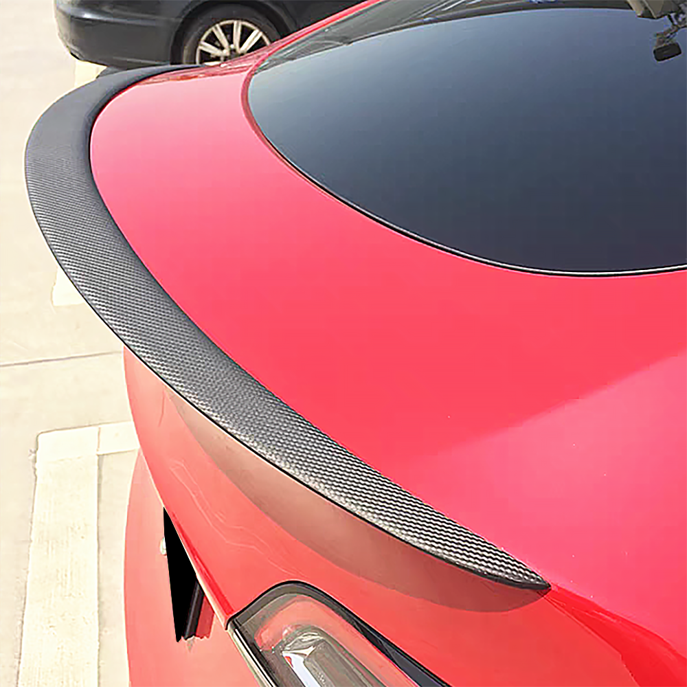 Model 3 & Y Spoiler Vero Fibra di Carbonio Bagagliaio Labbro Performance Wing