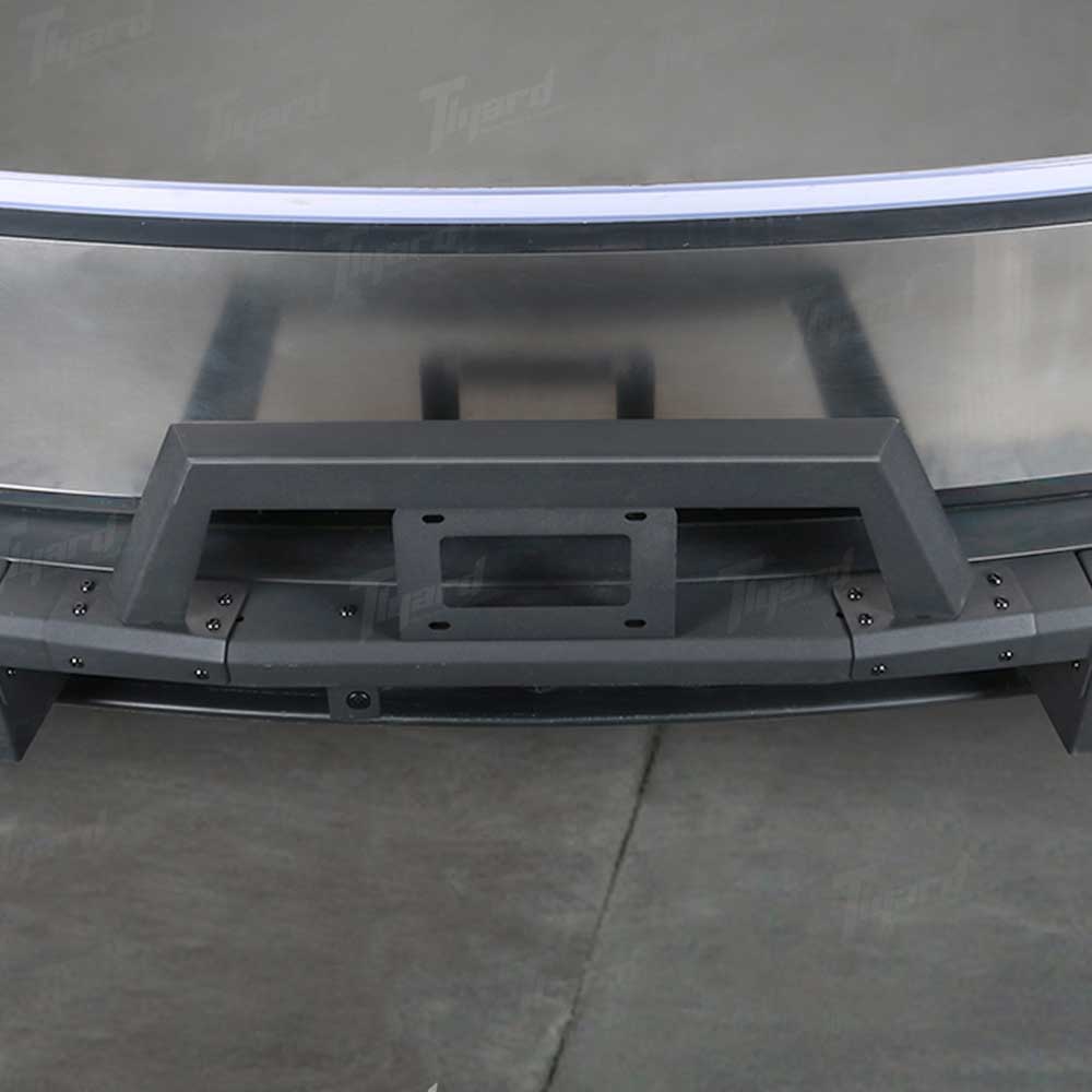 2024+ Cybertruck Steel Front Bumper Protector Matte Black | Tlyard