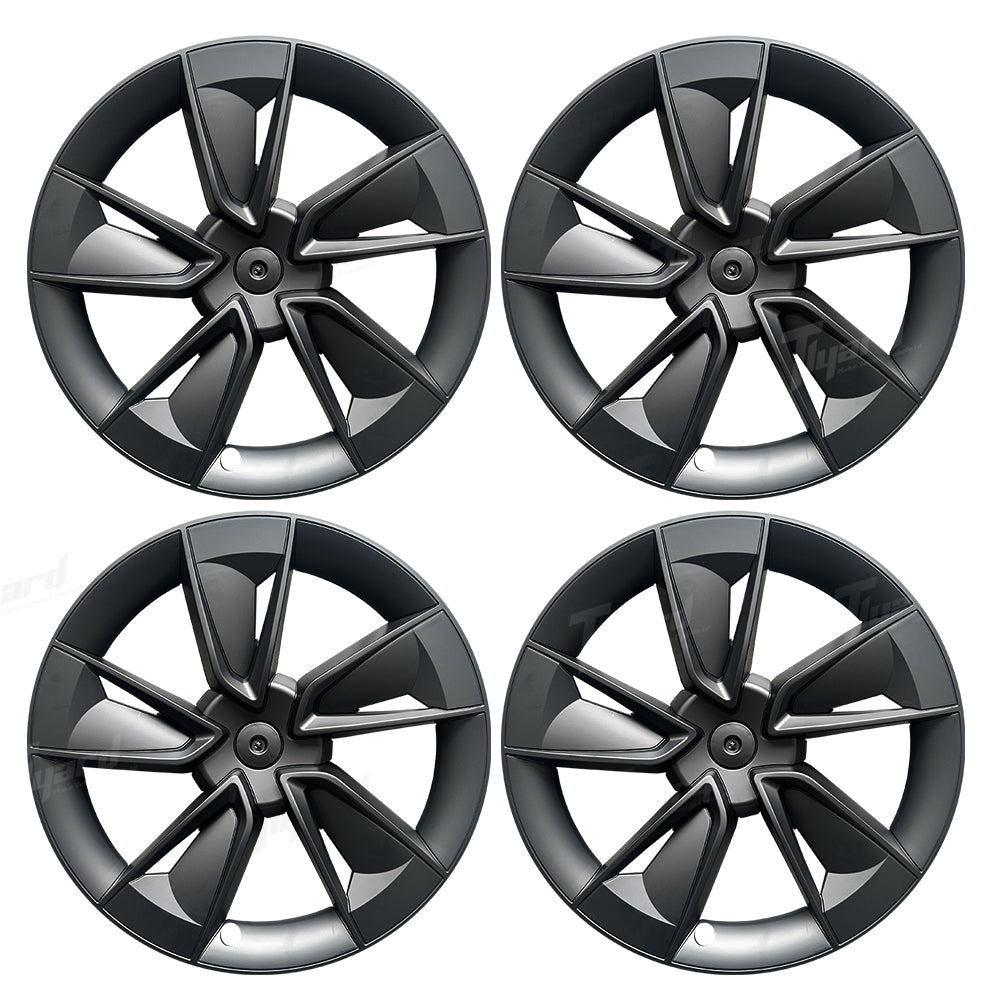 2025+ Model Y Juniper 19” Wheel Covers V-shaped spokes Hubcaps Full Rim Protectors 4 PCS | Tlyard
