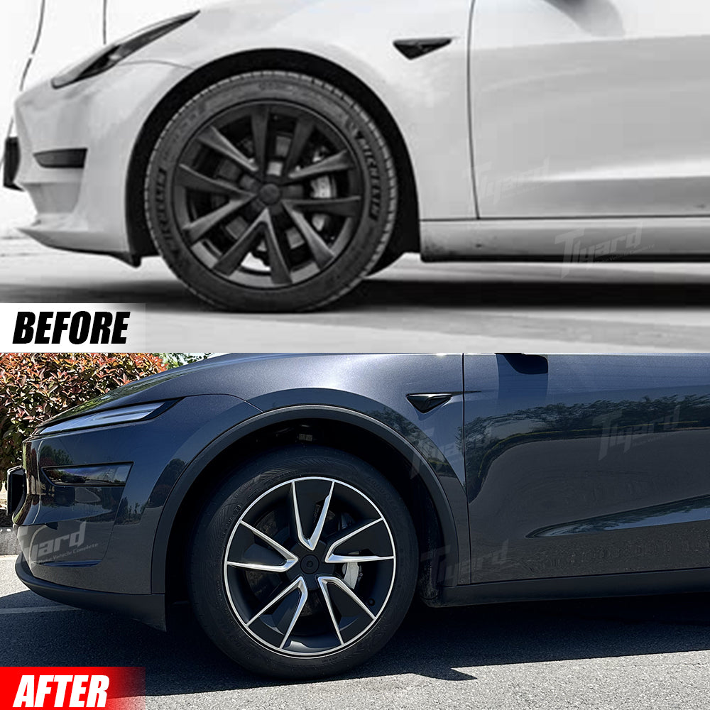 2025+ Model Y Juniper 19” Wheel Covers V-shaped spokes Hubcaps Full Rim Protectors 4 PCS | Tlyard