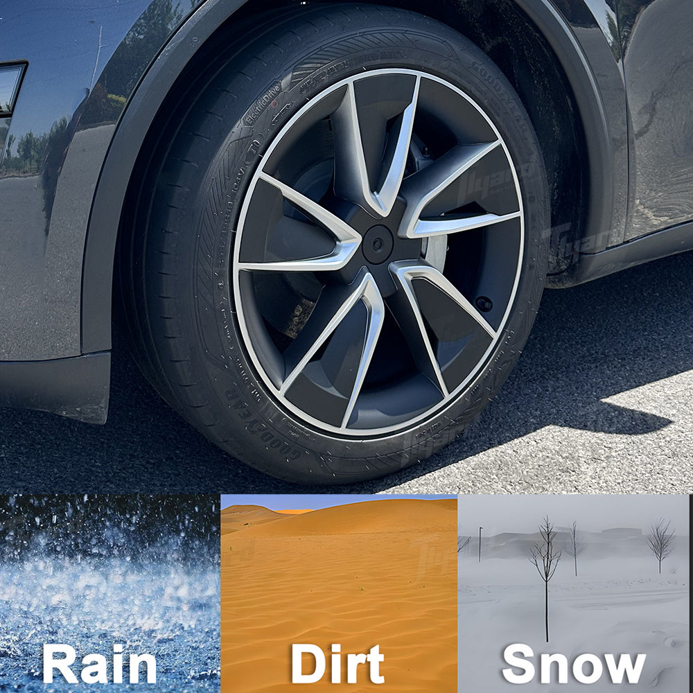 2025+ Model Y Juniper 19” Wheel Covers V-shaped spokes Hubcaps Full Rim Protectors 4 PCS | Tlyard