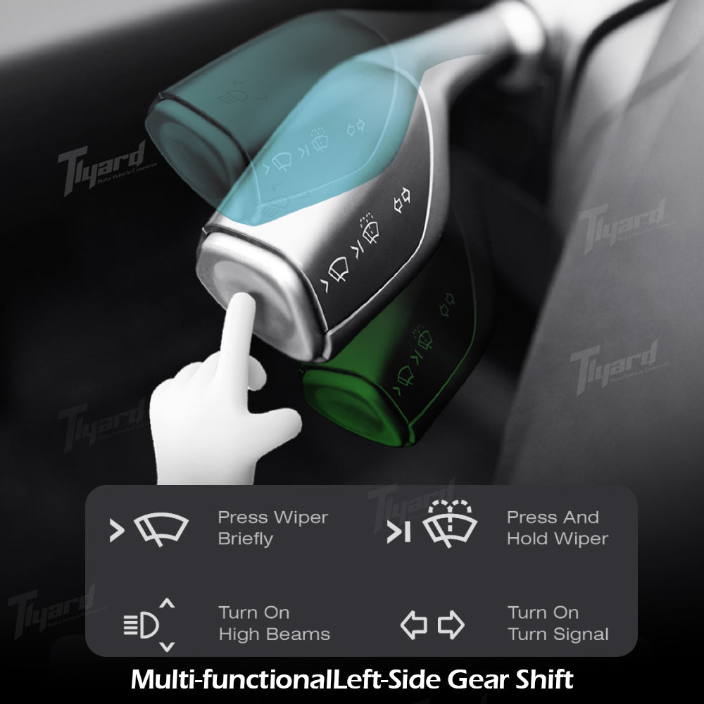 2026 Model Y Juniper/ Model 3 Highland Gear Shift Stalk + 7" Head-Up Display/ Wireless Charging Phone Mount Upgrade Kit | Tlyard