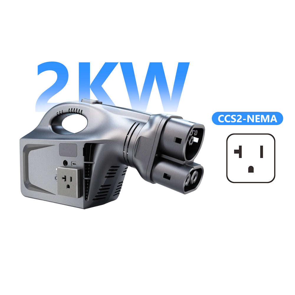 Tesla V2L Discharge Device 2KW/4KW for Tesla 3/Y/X/S Portable EV Power Outlet with EU/UK/US Standard Socket