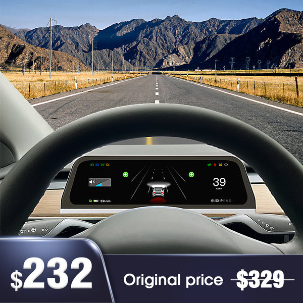 Modelo 3 & Y 9,66 polegadas Touch Dashboard CarPlay Android Auto Painel de Instrumentos