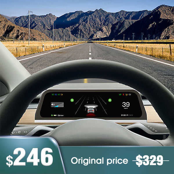Model 3 & Y 9.66 英寸觸摸儀錶板 CarPlay Android Auto 儀錶盤
