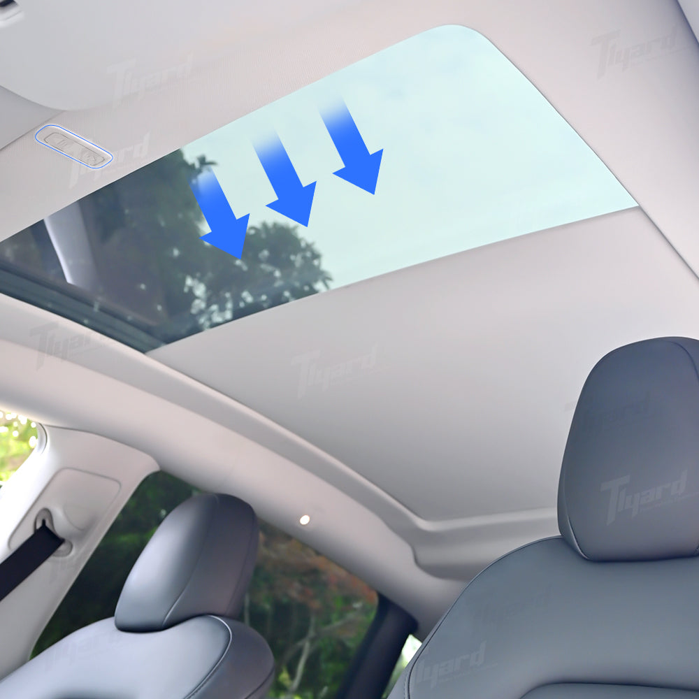 Tesla Model Y Voice-Controlled Electric Retractable Telescopic Roof Sunshade Protection Shade (US Only)