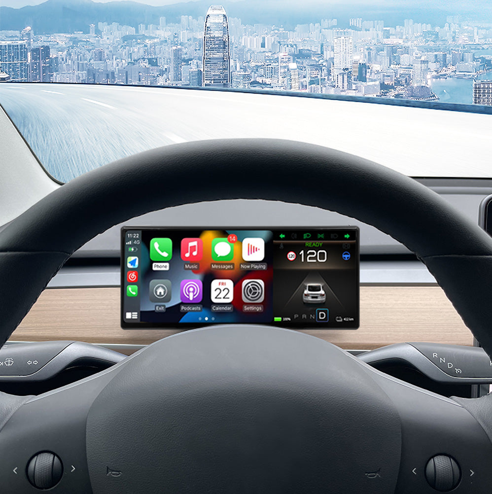 Tesla รุ่น3 &amp; Y ใหม่9 "CarPlay Smart LCD Dashboard Heads Up Display