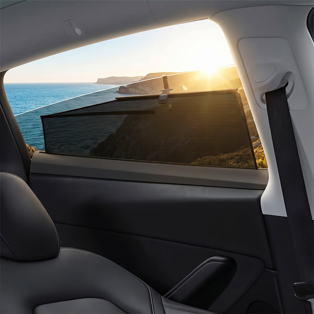 Retractable Side Window Privacy Sunshades for Tesla Model 3/Y/X/S Heat Insulation Curtains Set | Tlyard