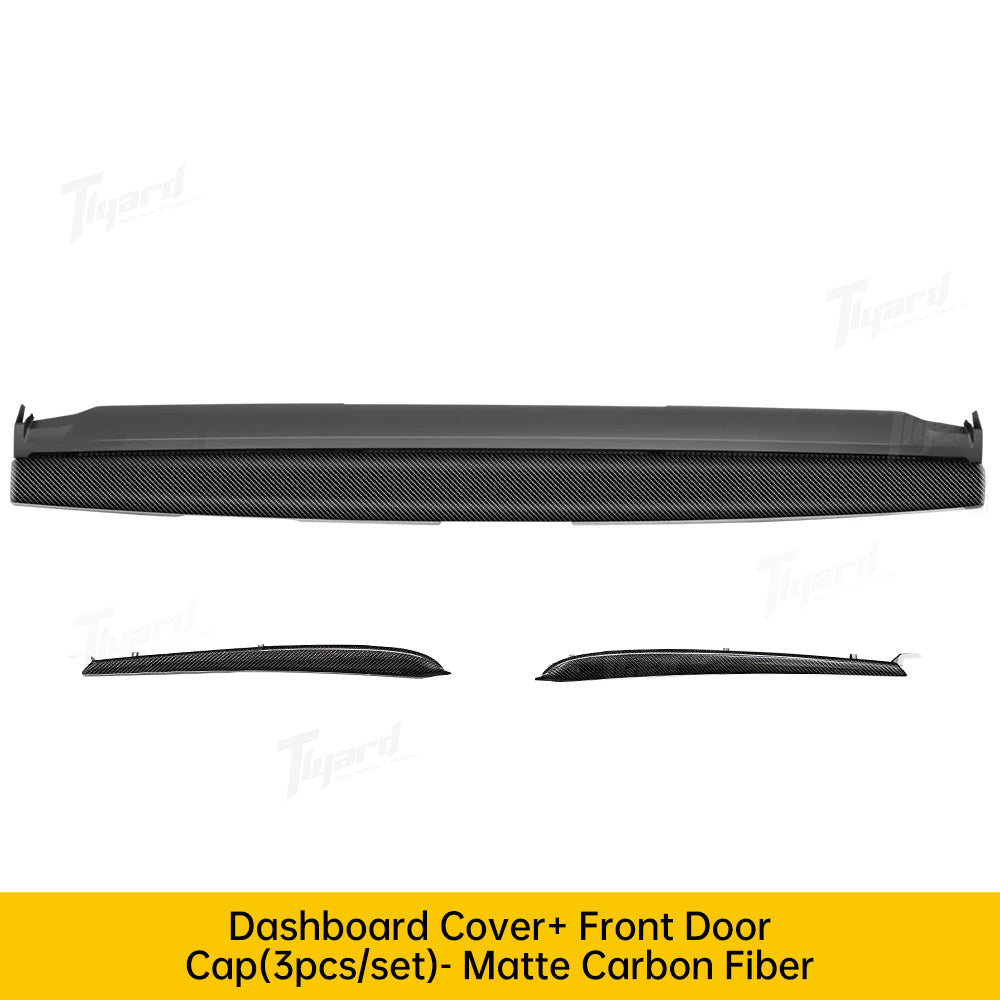 Model 3/Y Real Carbon Fiber Dashboard & Front Door Trim Panel Replacement Kit