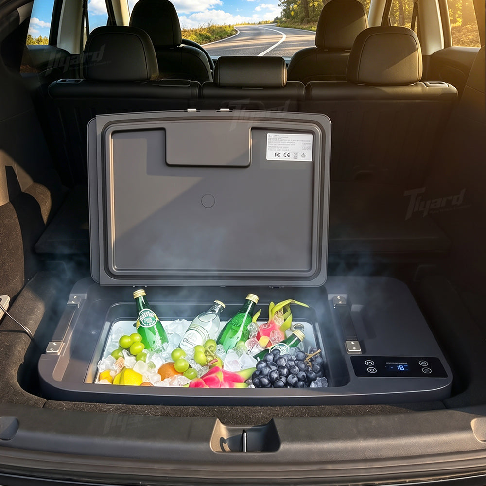 33L Trunk Refrigerator for Tesla Model Y (2020-2026+) | Fits Juniper & Standard Models | App Control & Sub-Trunk Integrated Freezer