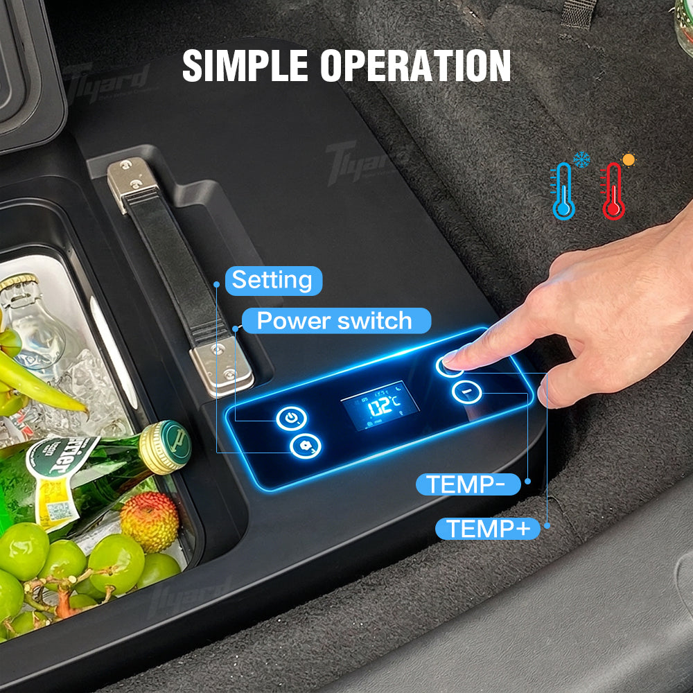 33L Trunk Refrigerator for Tesla Model Y (2020-2026+) | Fits Juniper & Standard Models | App Control & Sub-Trunk Integrated Freezer