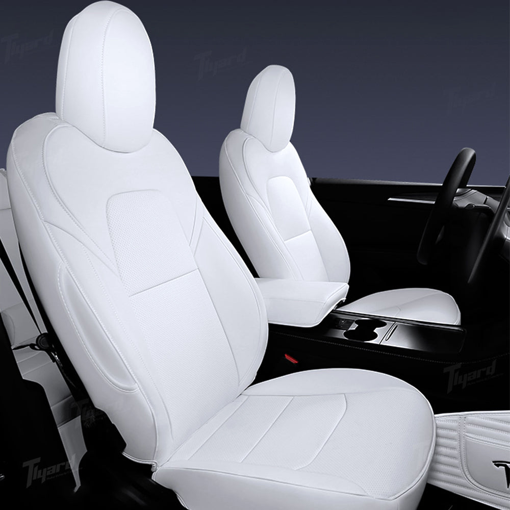 Fundas de asiento de cuero Nappa para Tesla Model 3 &amp; y 2017-2023 Highland