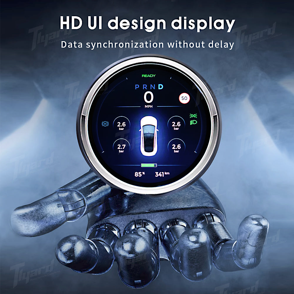 Model 3 & Y Mechanical Style Round Display Instrument Cluster