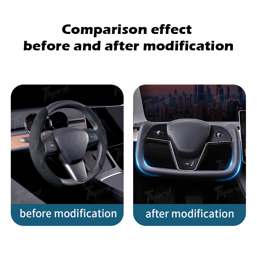 Newest Tesla Model 3 & Y Yoke Custom Steering Wheel (Model S/ X Style)