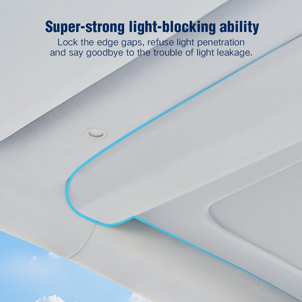 Tesla Model 3/Highland Voice Control Electric Retractable Roof Sunshade Dual-Zone UV Protection | Tlyard