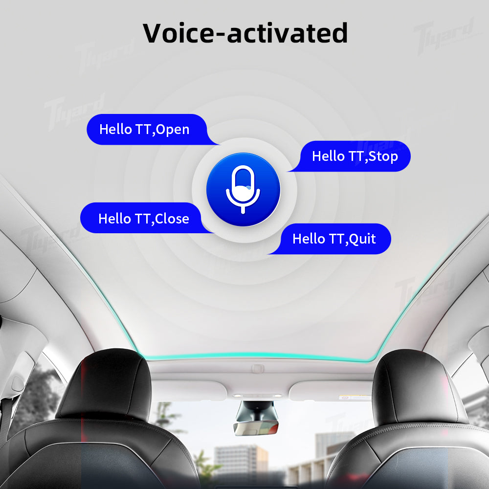 Tesla Model Y Voice-Controlled Electric Retractable Telescopic Roof Sunshade Protection Shade (US Only)