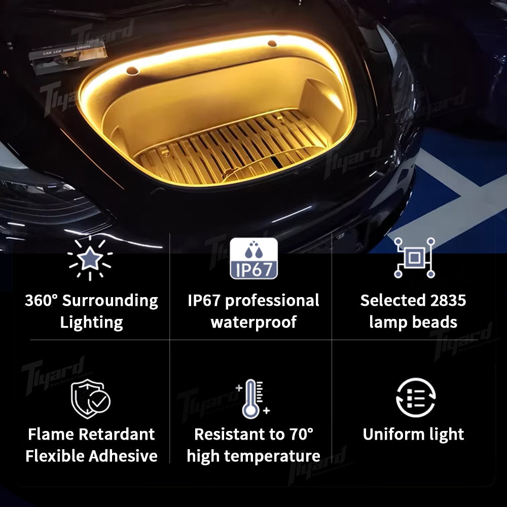 Ambient Light for Model 3/Y/S/X/Highland Frunk (Upgraded Magnetic Version)