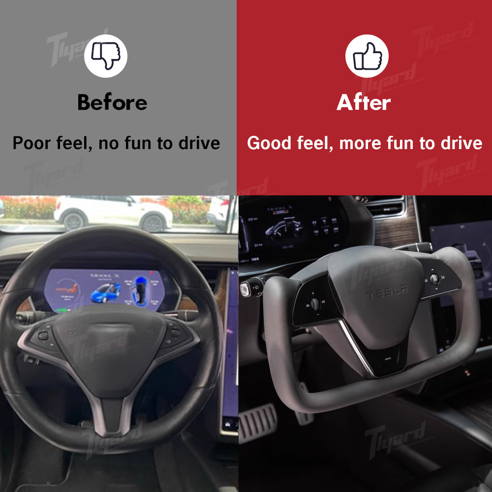 Custom Yoke Steering Wheel Upgrade for Model S/X (2012-2020)