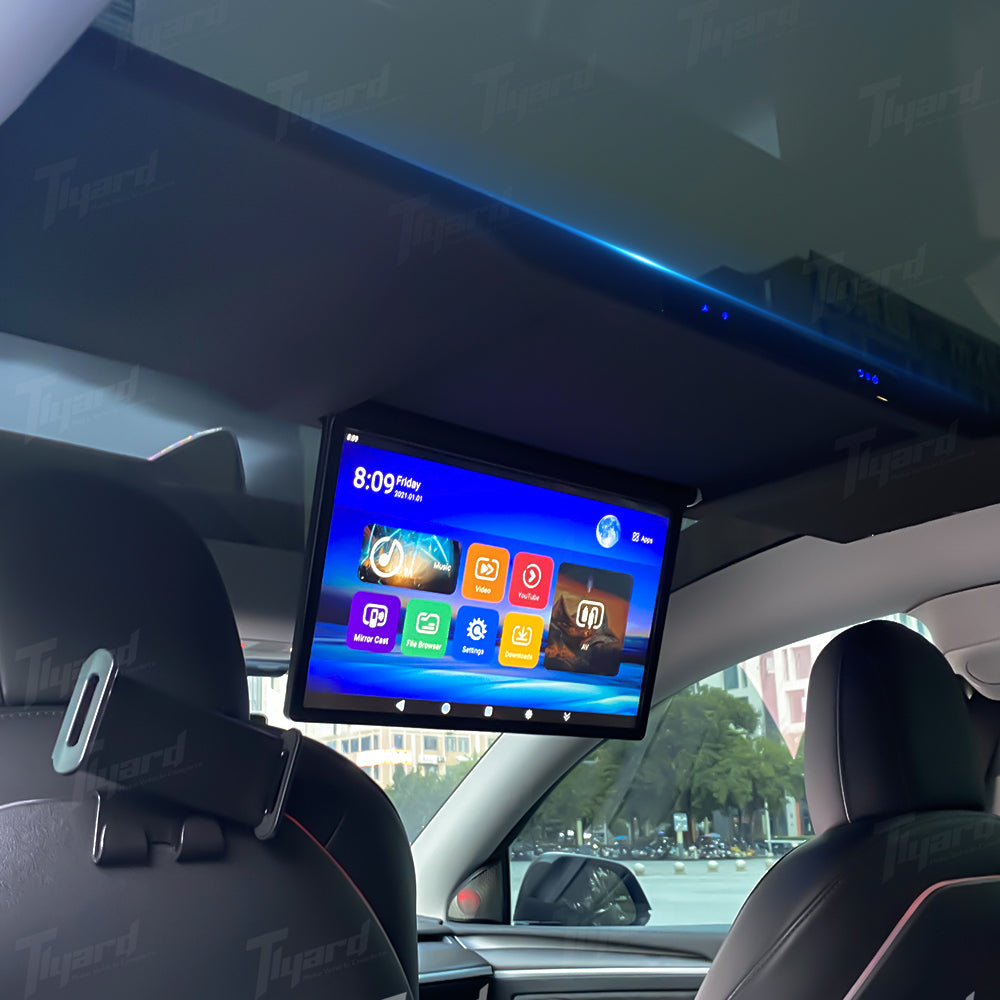 Tesla Accessories 17.3-Inch Car Roof-Mounted TV With Wi-Fi for Model Y