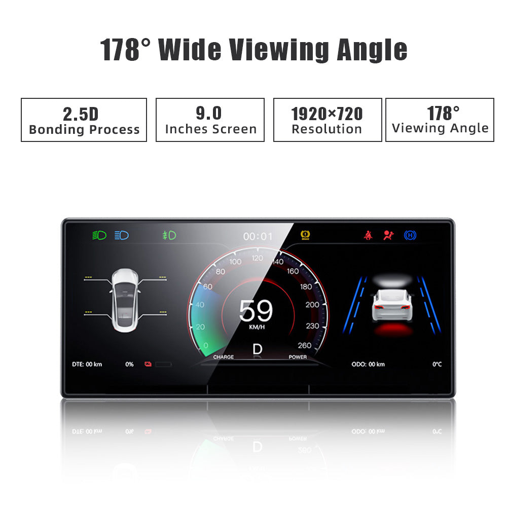 F9 9 Inches Touch Instrument Cluster CarPlay For Model 3 & Y Highland Juniper