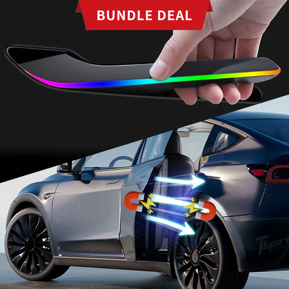 Auto Present Door Handles + Electric Intelligent Suction Soft Close Door For Model 3 & Y Highland