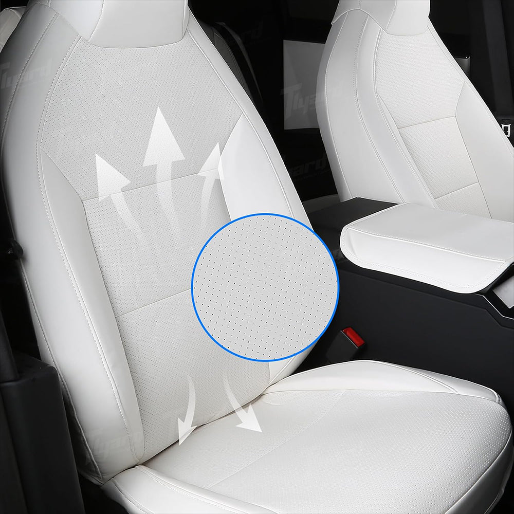 Black and White Tesla Full Coverage Seat Covers for Cybertruck