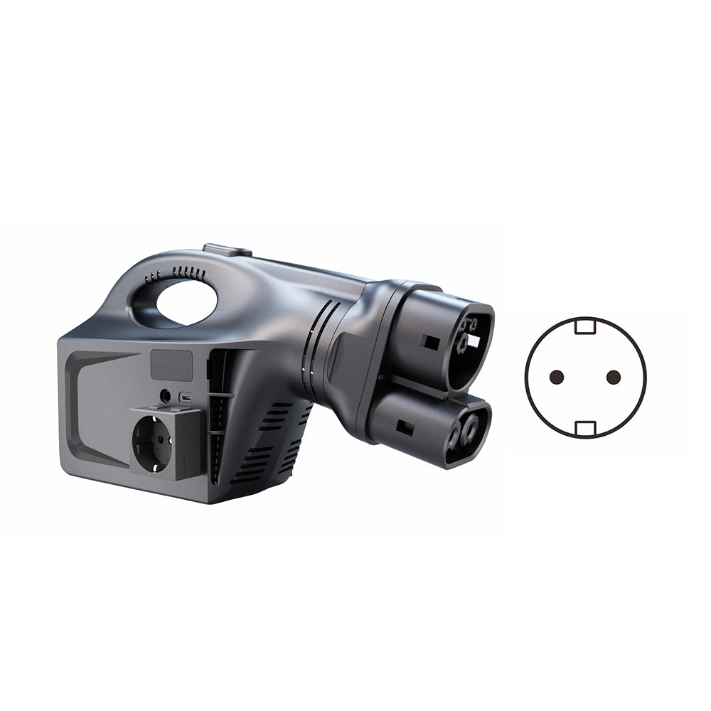 Tesla V2L Discharge Device 2KW/4KW for Tesla 3/Y/X/S Portable EV Power Outlet with EU/UK/US Standard Socket