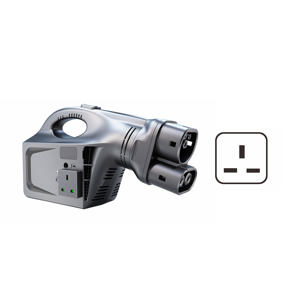 Tesla V2L Discharge Device 2KW/4KW for Tesla 3/Y/X/S Portable EV Power Outlet with EU/UK/US Standard Socket