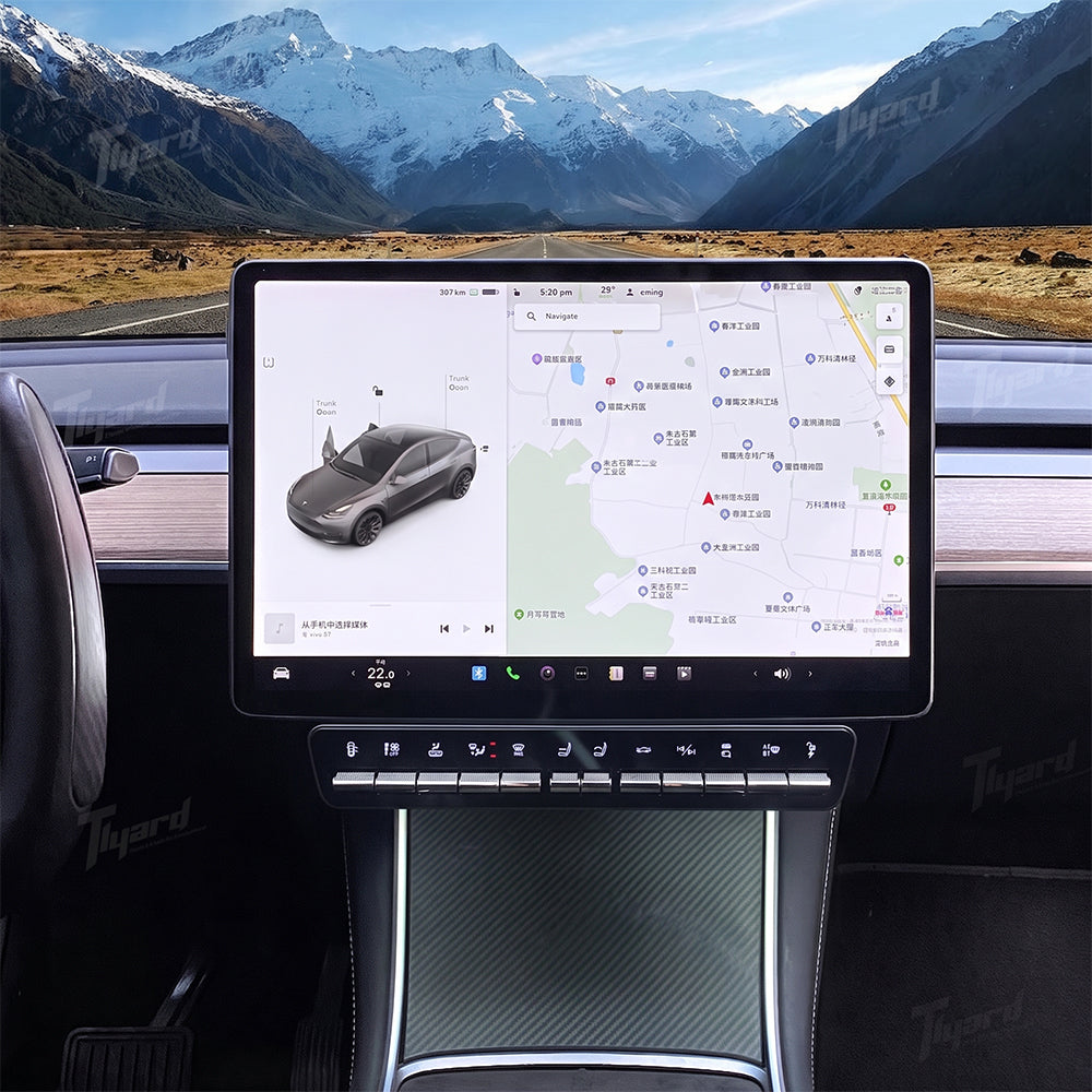 Center Console Physical Control Button Multi-function For Tesla Model 3 & Y Highland