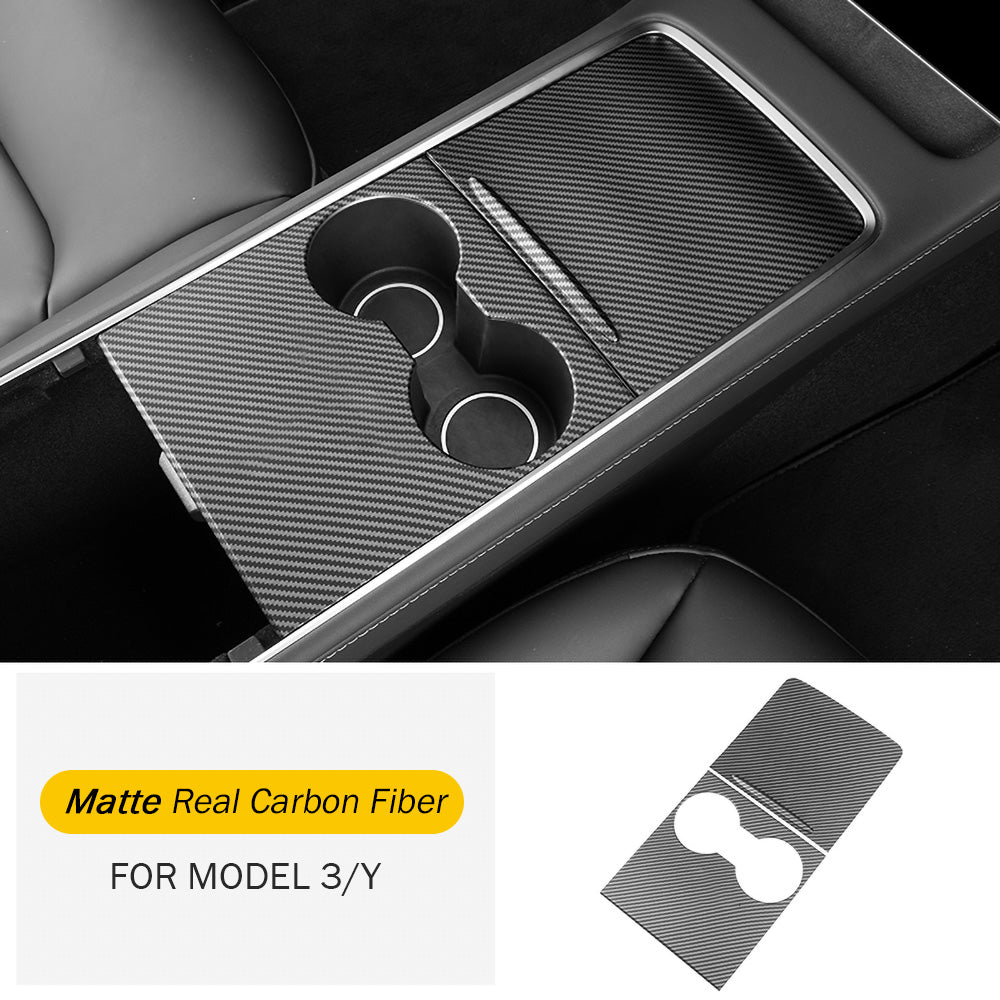 Matte Center Console Real Carbon Fiber For 2017-2024 Tesla Model 3/ Y ...