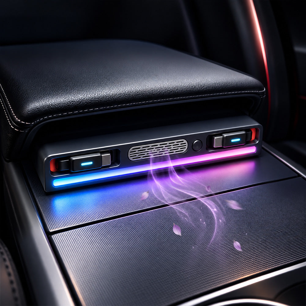 Center Console USB Hub with Smart Aromatherapy & RGB Light Model 3 Highland / Model Y Juniper / Standard