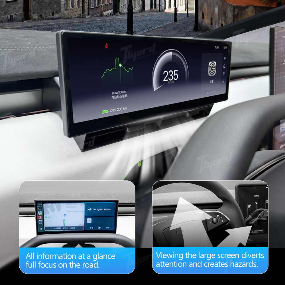Cybertruck 10.88-inches Instrument Cluster Dashboard Head Up Display
