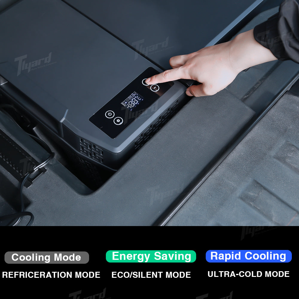 Cybertruck 25L Trunk Refrigerator with APP Control Truck Storage Cooler Outdoor Camping Fridge | Tlyard