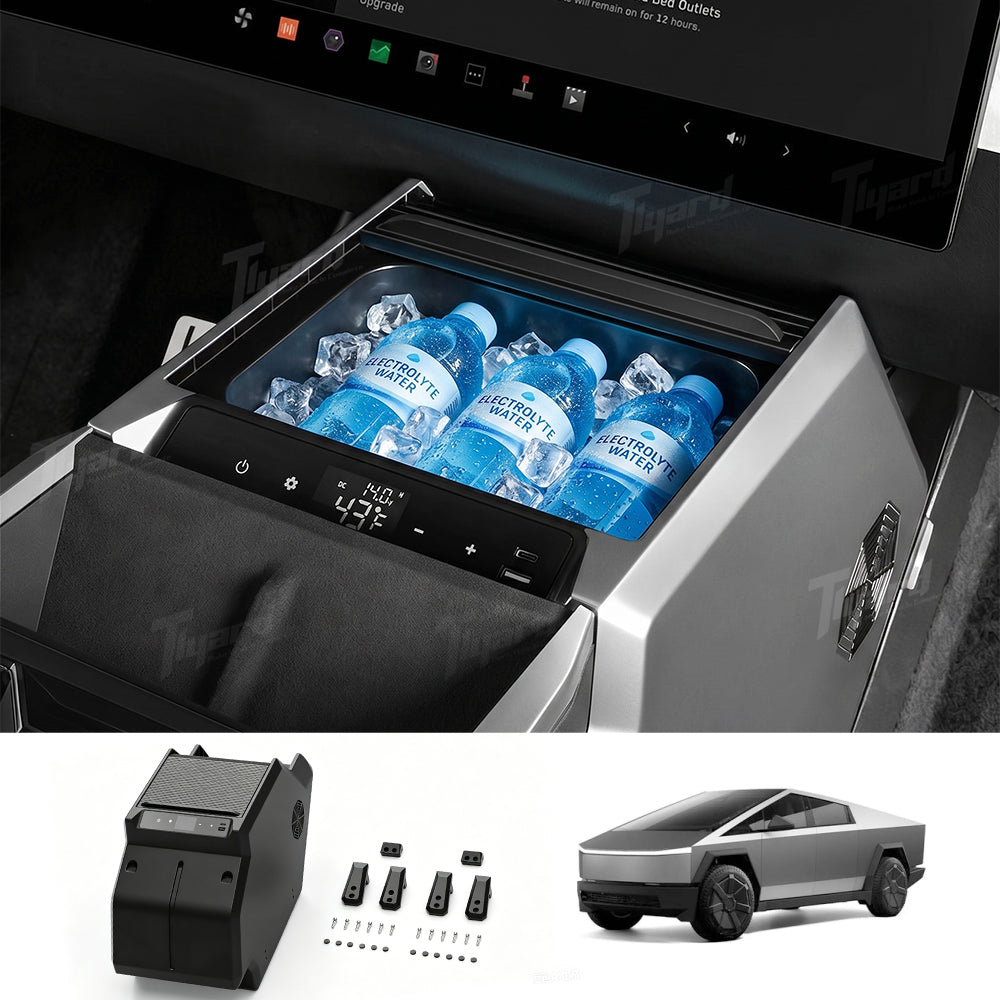 Cybertruck App Control Console Fridge with Built-in Touchscreen
