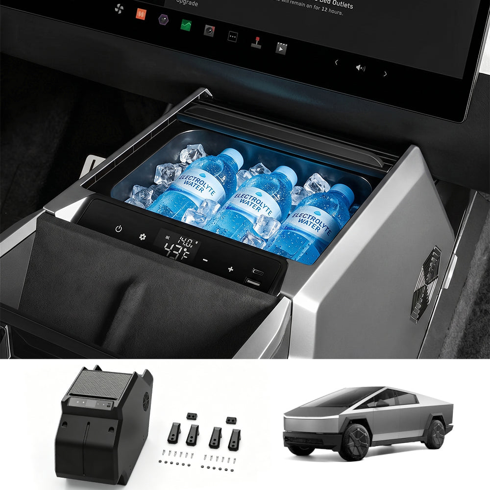 Cybertruck App Control Console Fridge with Built-in Touchscreen