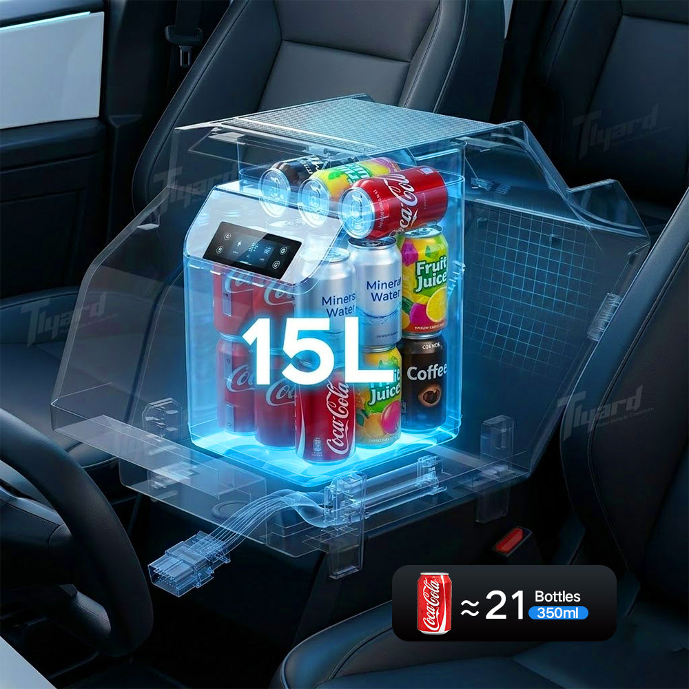 Cybertruck App Control Console Fridge with Built-in Touchscreen